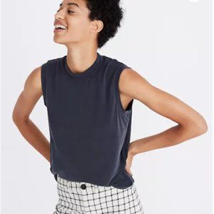 Madewell Sandwashed Mockneck Tank Top Size L